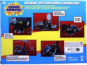 DC Super Powers Actionfiguren 3er Pack Batman, Bat-Copter & The Batwing (Gold Label) 13 cm